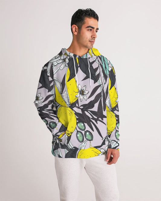Floral Yellow & Green Men's Hoodie