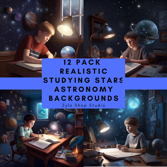 12 Pack Realistic Astronomy Studying Backgrounds