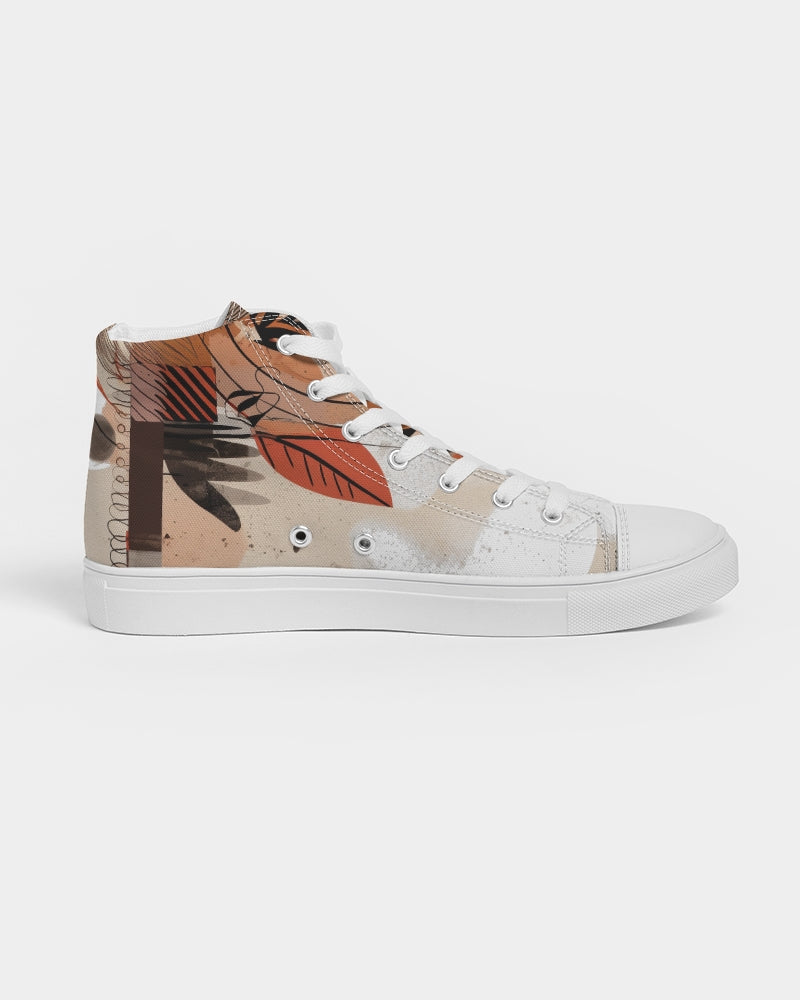 Abstract High-Top Canvas Shoe