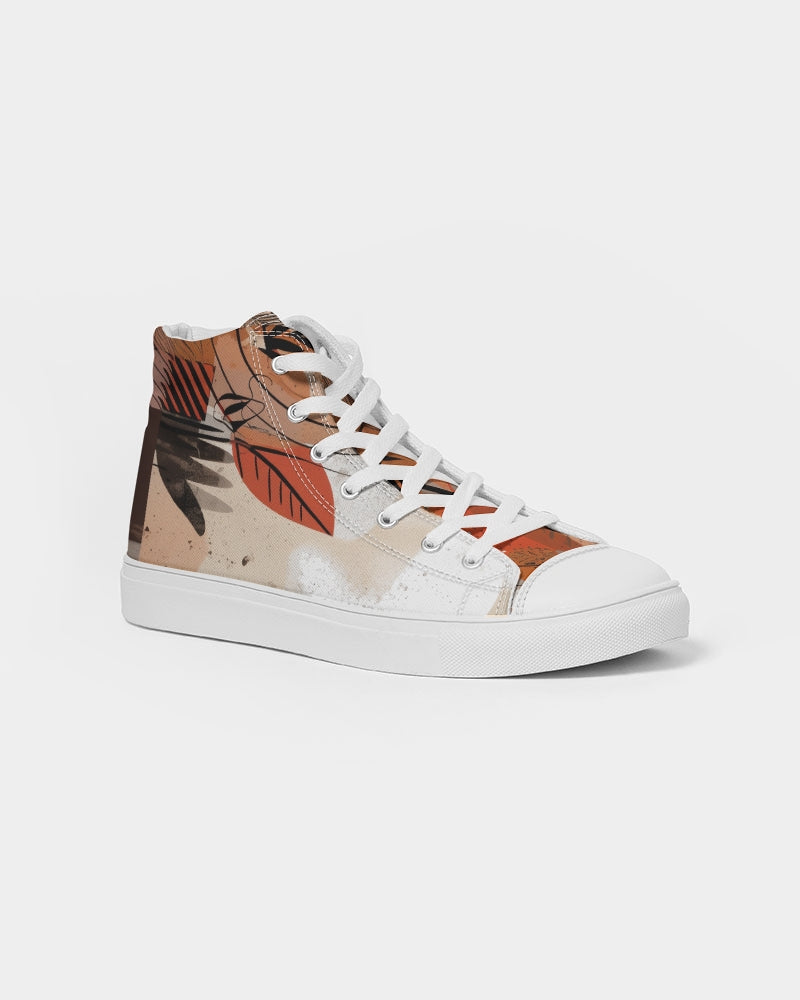 Abstract High-Top Canvas Shoe