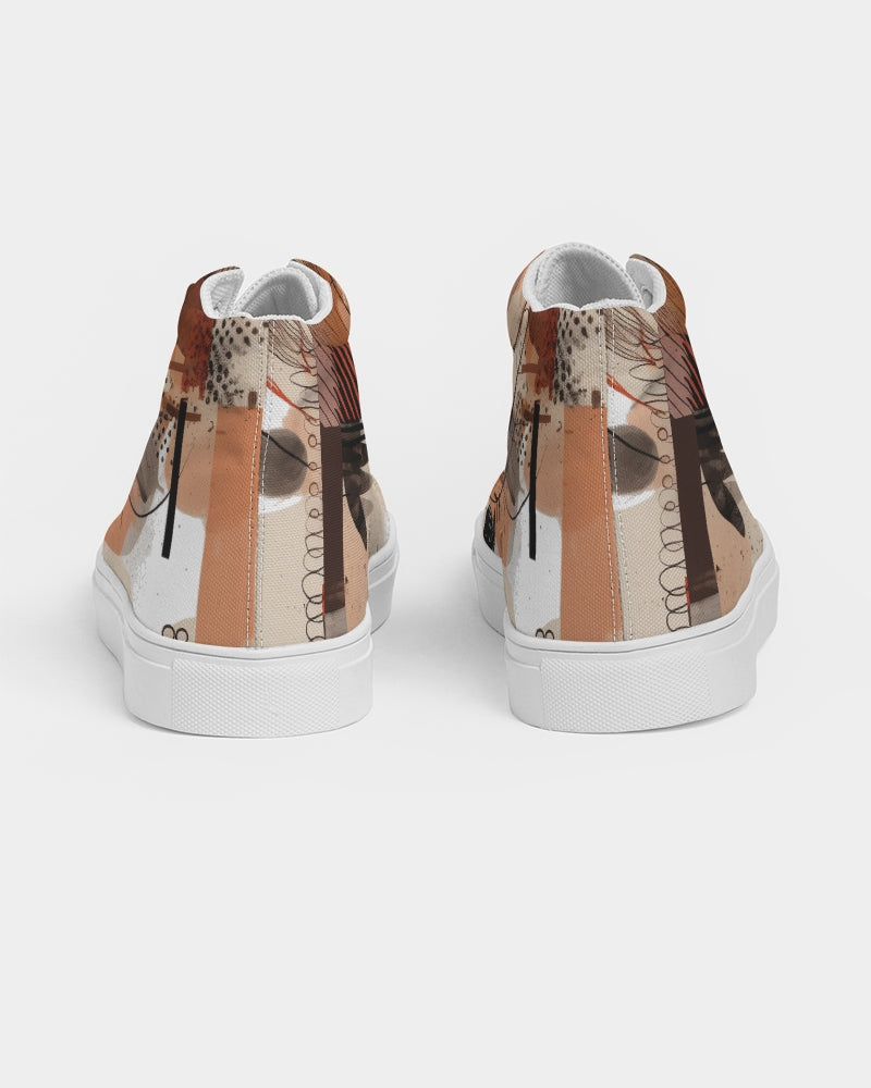 Abstract High-Top Canvas Shoe