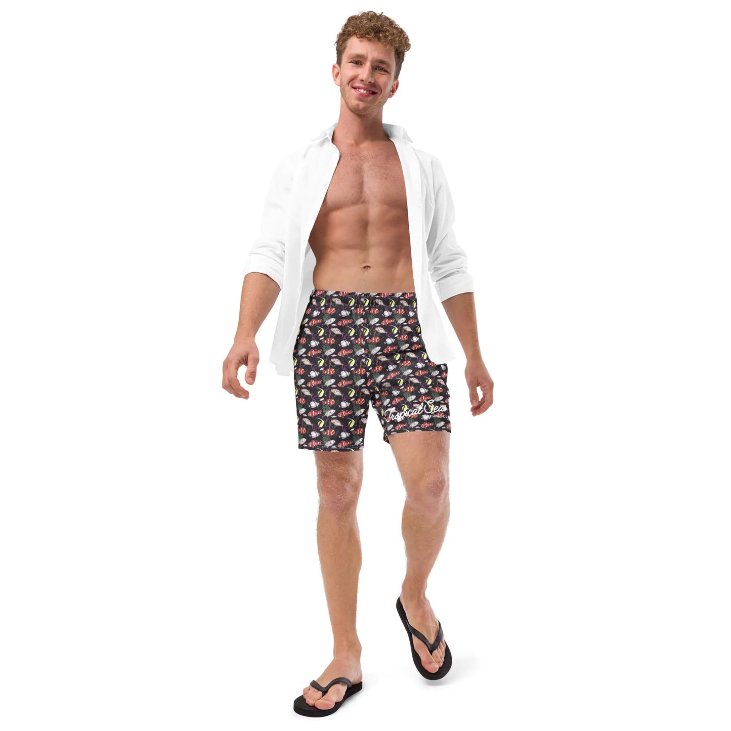 Tropical Seas Men's Eco Murky Reef Swim Trunks